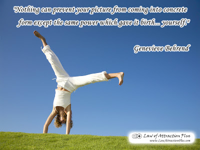 Free Law of Attraction Wallpaper with Quote by Genevieve Behrend