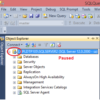 SQL/NoSQL Public Diary: Use Of Pausing an MSSQL Server Instance..