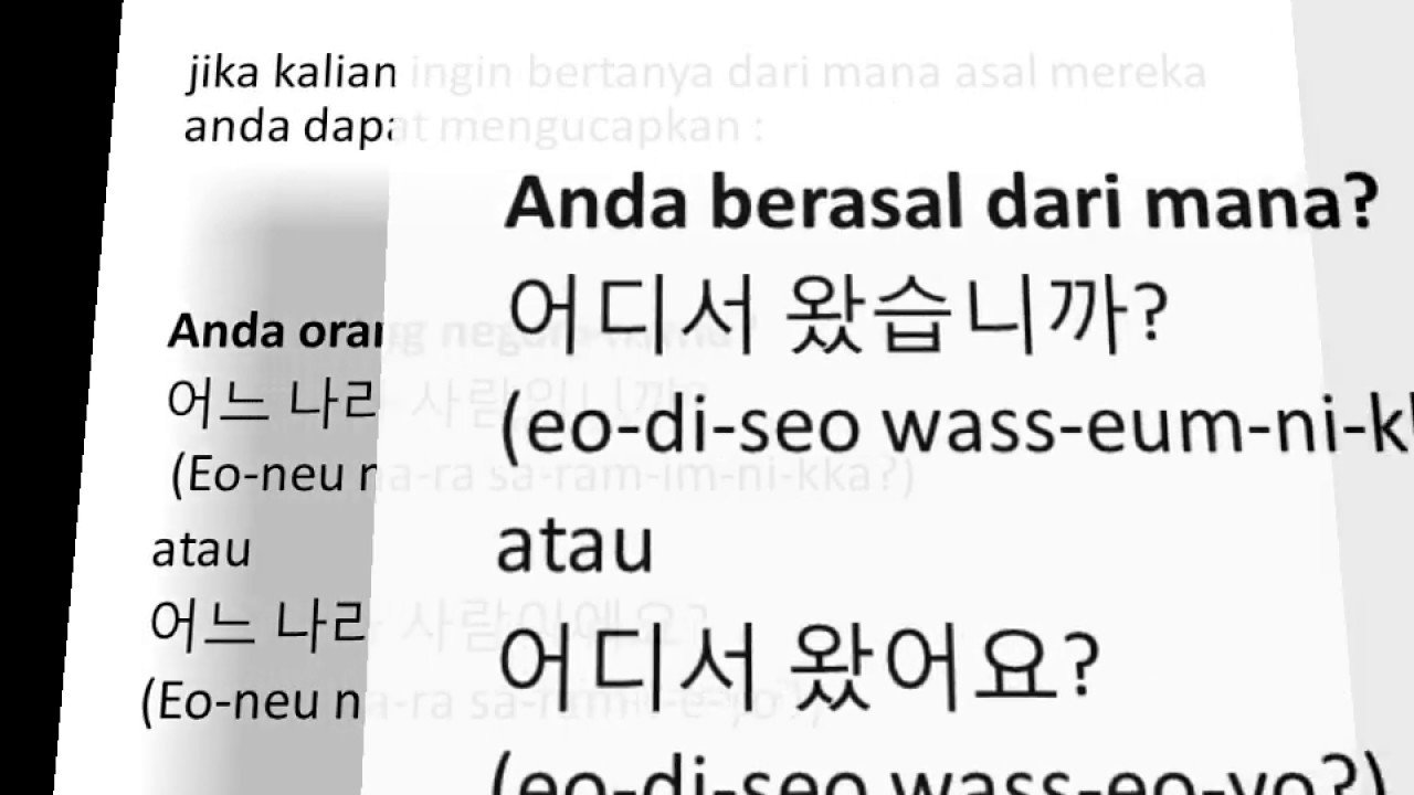 Cara cepat belajar bahasa korea dalam 1 minggu