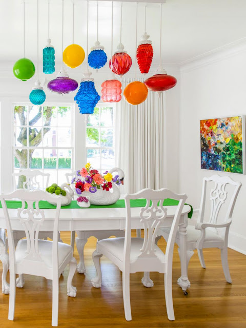 Rainbow fireworks home decor for boho Independence Day - firecracker lighting bohohome.com @bohosusan