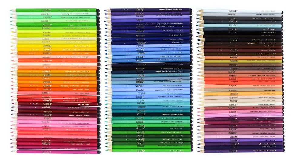 Crayola 120 Colored Pencils Color Chart