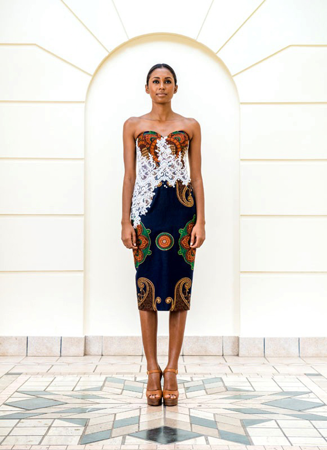 Taibo Bacar's F/W 2013 lookbook- African print- style dress
