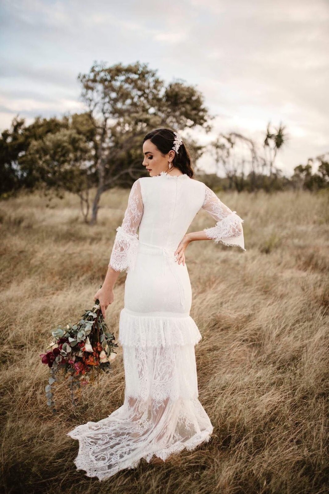 hunter and co photography bridal gown wedding style florals 