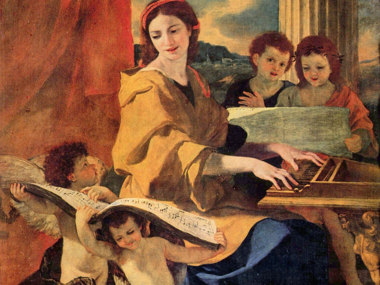 Santa Cecilia de Nicolas Poussin (detalle)