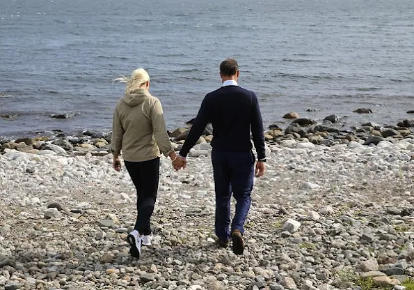 Prince Haakon and Princess Mette-Marit attend the celebrations relating to the 350th anniversary of establishment of Kragerø city. Mette-Marit wore Prada dress