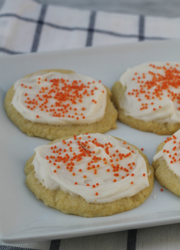 Orange Cookies with Orange Cream Cheese Frosting