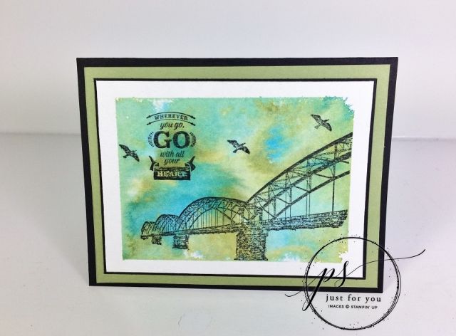 Wherever You Go Wherever You Go, Watercolor background, FREE PDF, Stampin'Up!