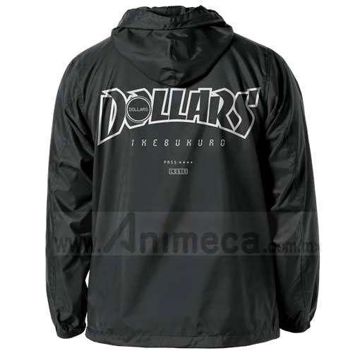Ikebukuro Dollars Hooded Windbreaker Black × White Durarara!!×2 Ikebukuro Dollars Hooded Windbreaker Black × White Durarara!!×2