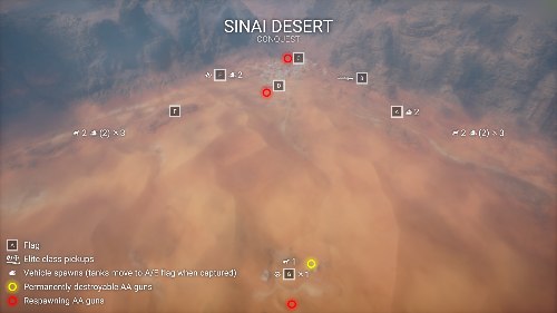 Sinai Desert Battlefield 1 Flak Locations