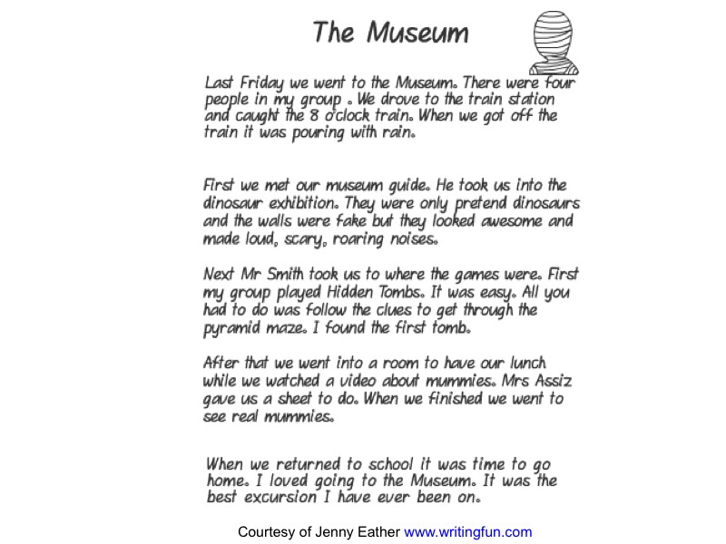 Personal and factual recounts examples picture