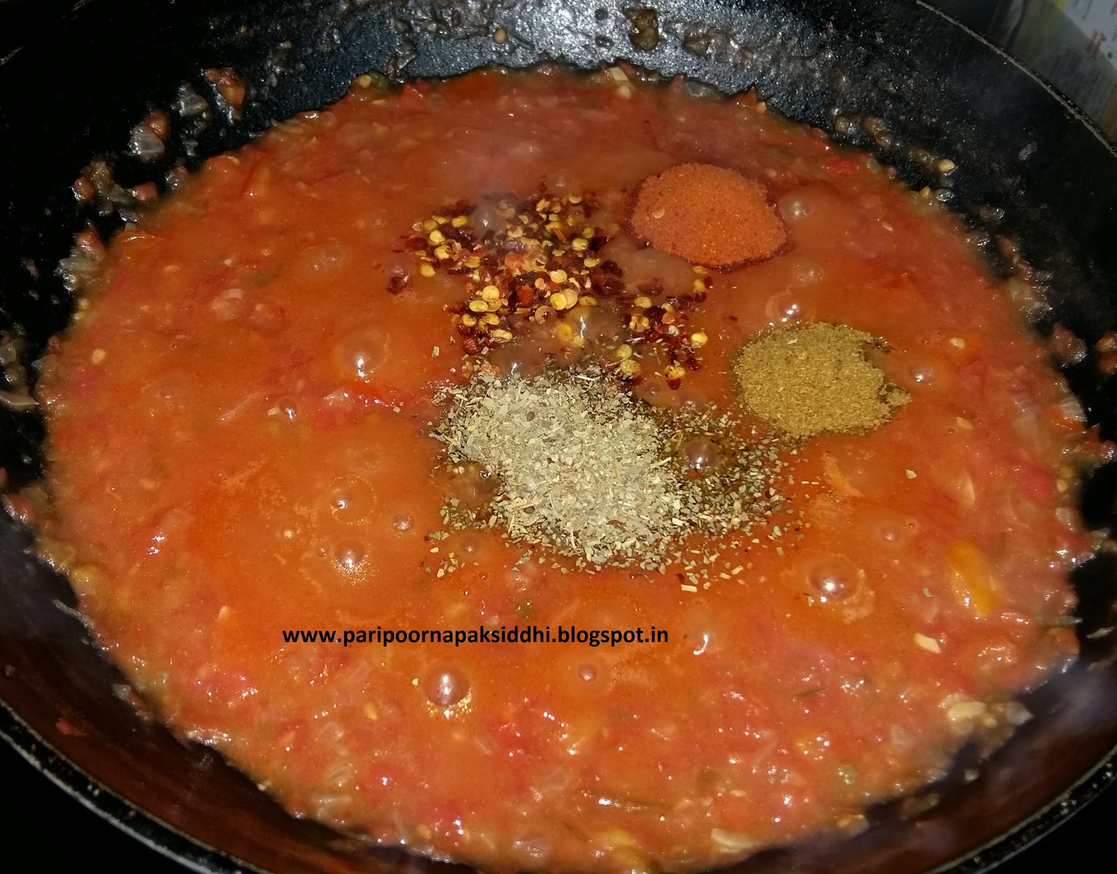 Paripoorna Paksiddhi HOME MADE ENCHILADA SAUCE / MEXICAN TOMATO SAUCE