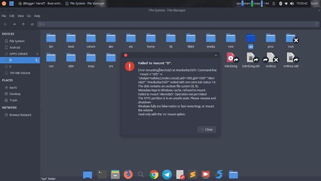 Cara Mengatasi Error Mount Partisi Windows Dual Boot Ubuntu