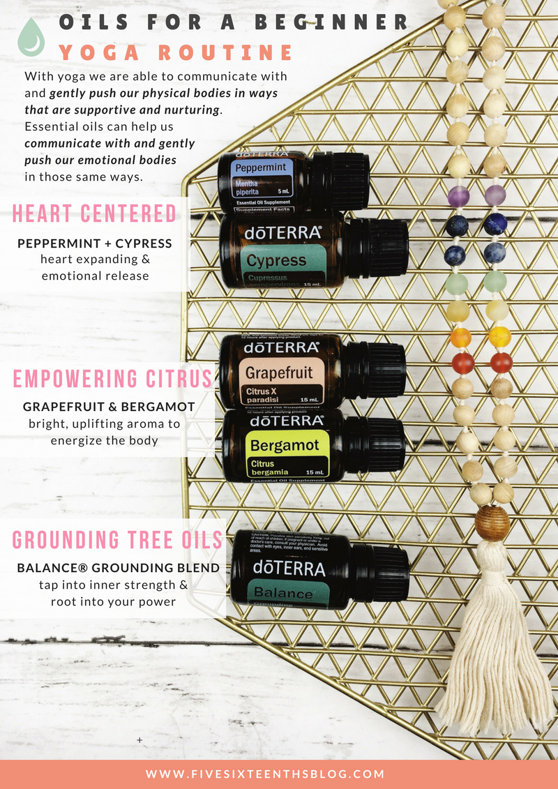 five sixteenths blog Essential Oils to Support your Beginning Yoga Flow