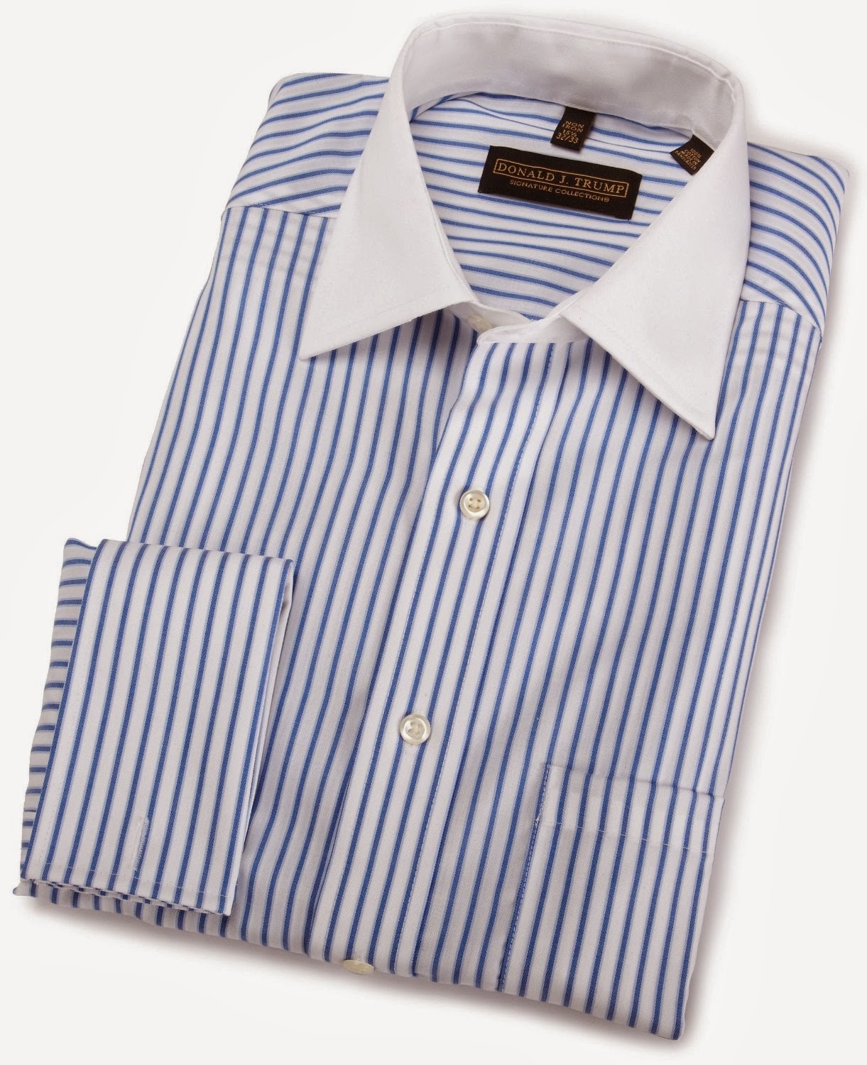 TOPTENFASHIONNEW MENS BLUE DRESS SHIRT WHITE COLLAR