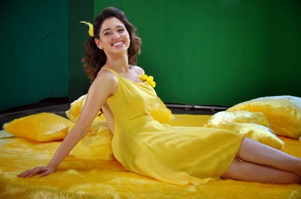 Tamanna Bhatia looking cute in yellow