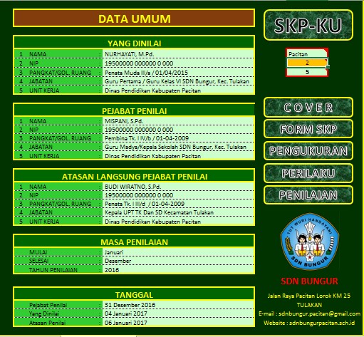 Aplikasi SKP Tahun 2017 Format Excel Final Aplikasi SKP Tahun 2017 Format Excel Final