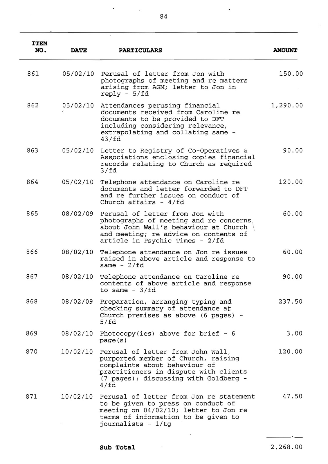 Filed Application for Assessment of Solicitor/Client Costs