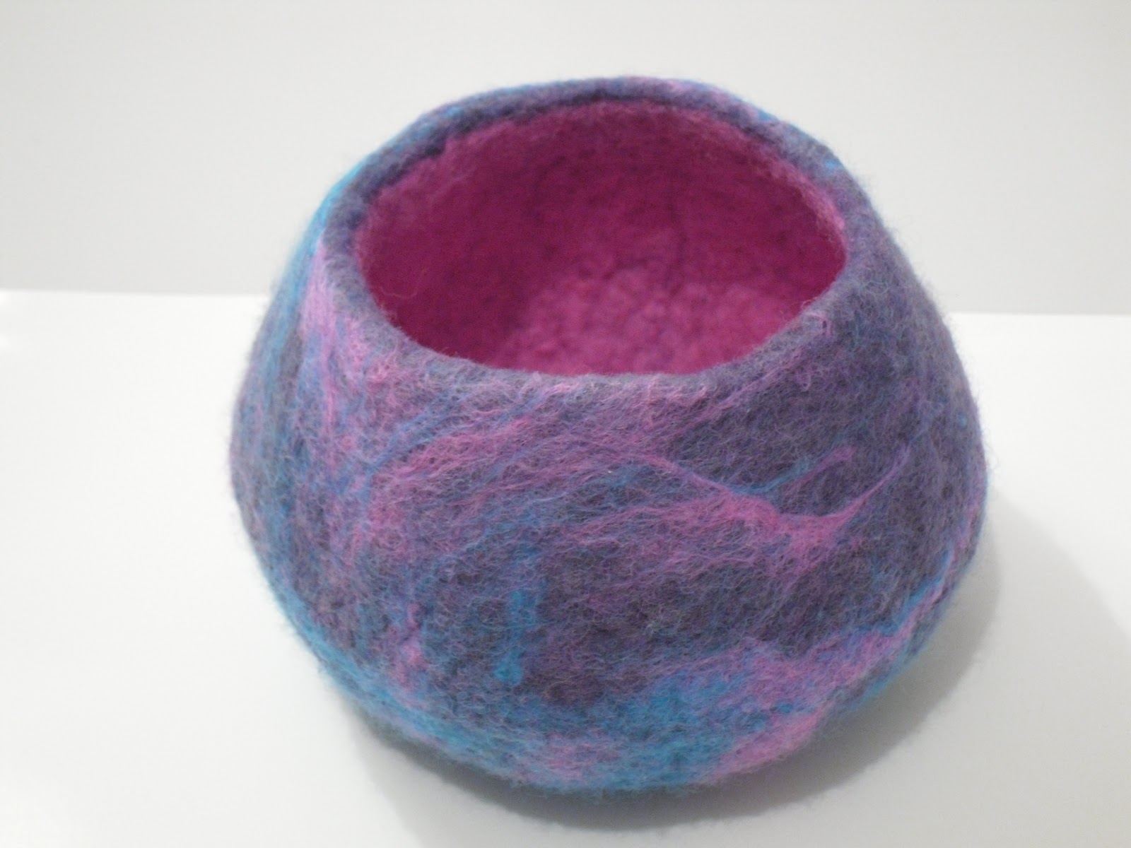Pink Stitches Felted bowls