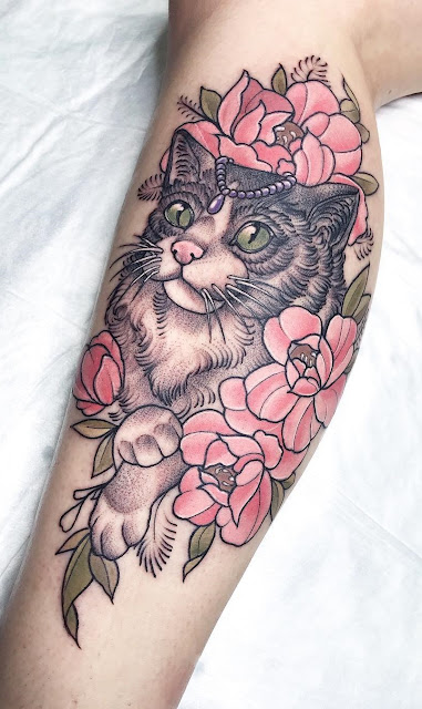 Tatuagens femininas de gatos Tatuagens femininas de gatos