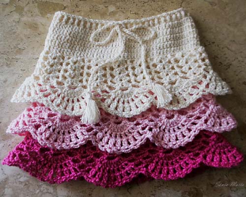 Crochet Layered Shell Stitch Skirt - Free Pattern 