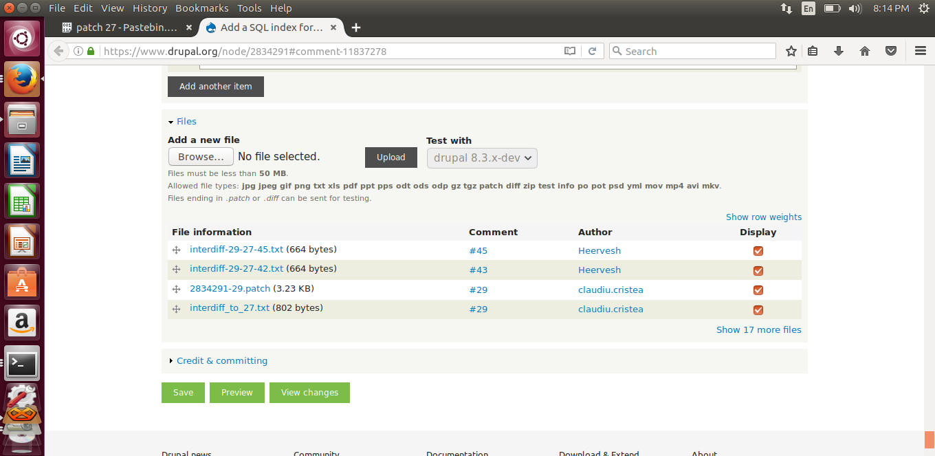 Heervesh Create a patch interdiff (Drupal)