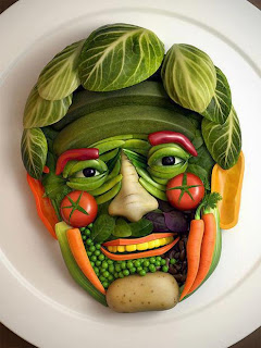 comida creativa creatividad alimentacion verdura fruta arte cara rostro