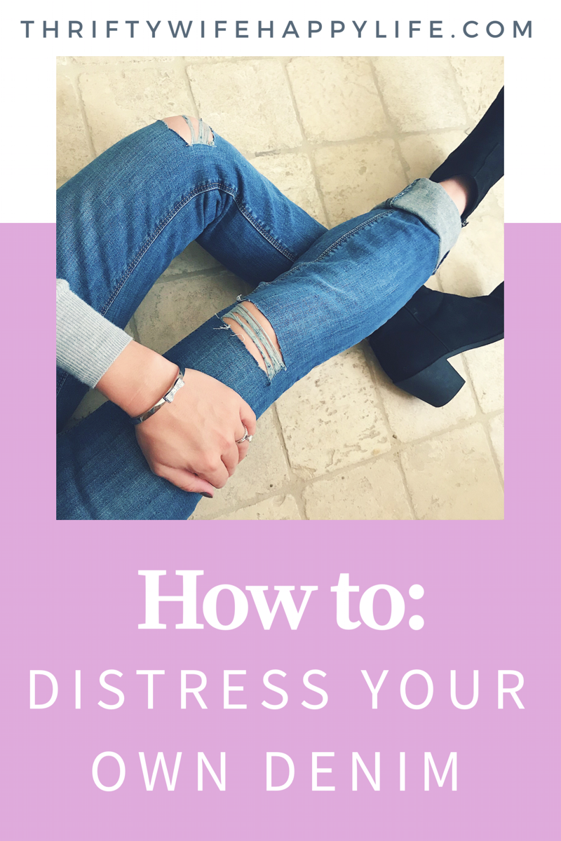 distress own jeans