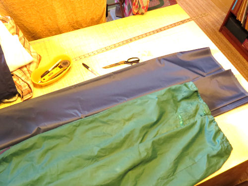 nylon rain suit with replacement fabric