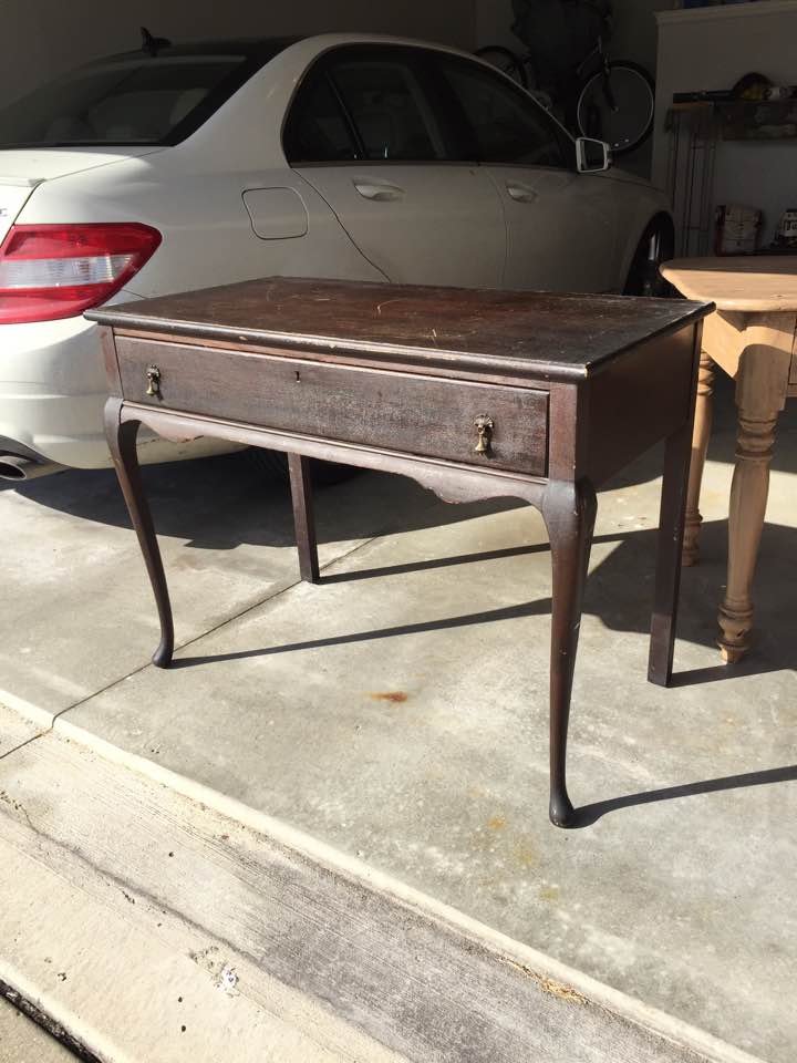 Before: Alms & Doepke vintage writing desk. Before: Alms & Doepke vintage writing desk.