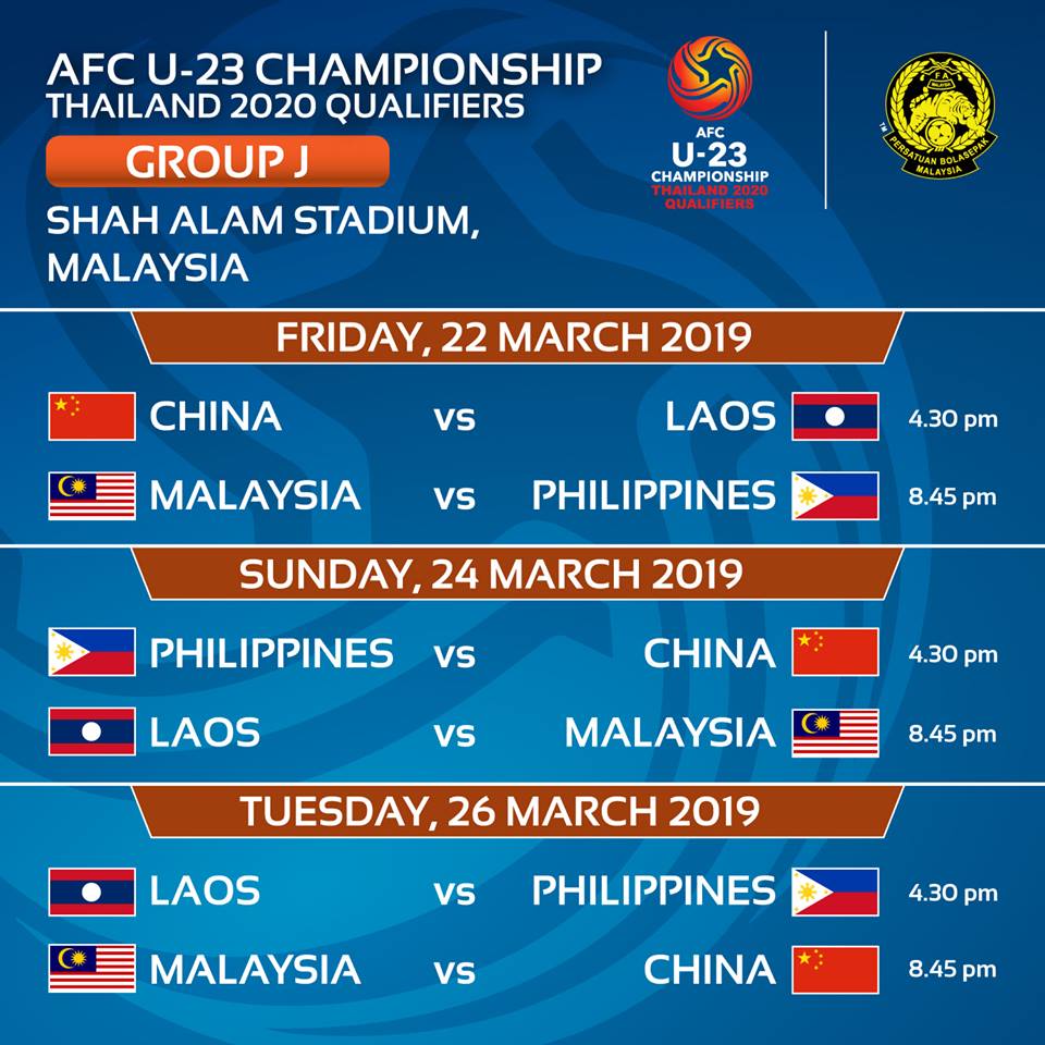U23 jadual perlawanan malaysia Jadual AFF