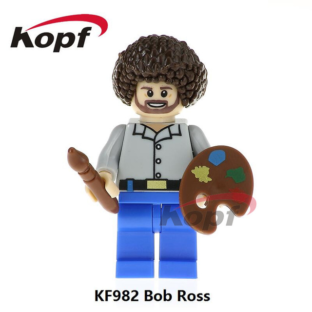 bob ross lego minifig