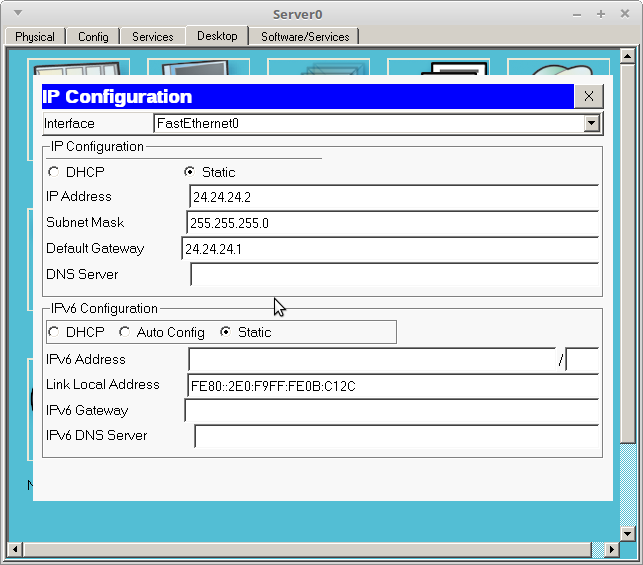 Address fe80. Address fe80