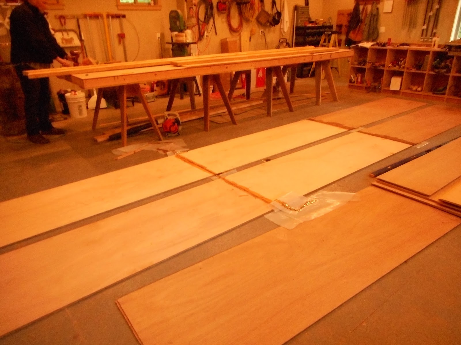 Chris's Boat Project Scarfing Plywood