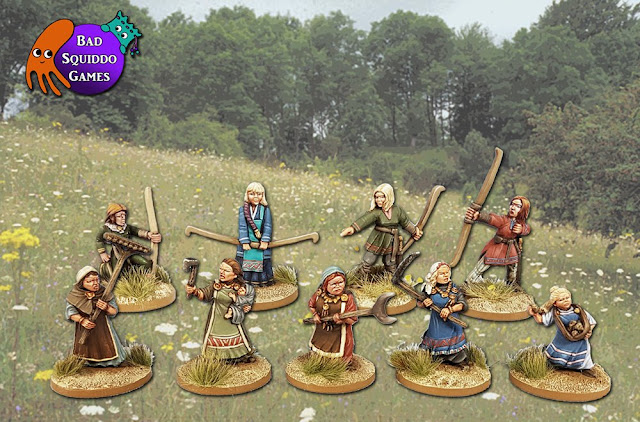 shieldmaidens from Footsore miniatures for my Germanic warband : r