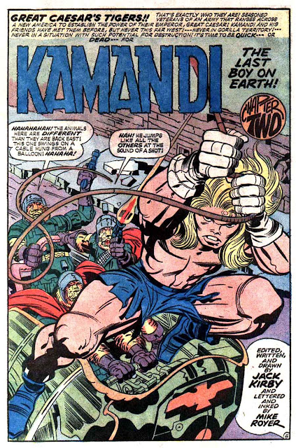 Kamandi v1 #4 dc bronze age comic book page art by Jack Kirby, Mike Royer Kamandi v1 #4 dc bronze age comic book page art by Jack Kirby, Mike Royer