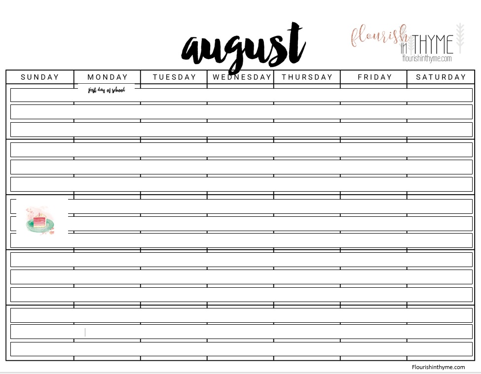 four week meal planner