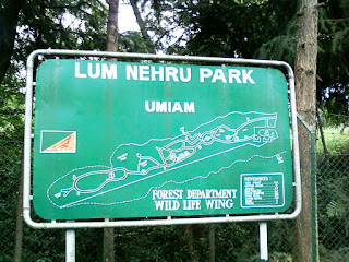 Map of Lum Nehru Park, Umsaw, Umiam