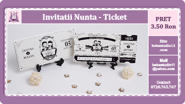 Invitatii Nunta Ticket
