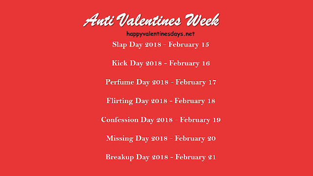 7 Feb to 21 Feb Days List : Anti Valentine Week Days
