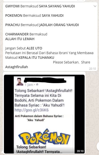 Nota Tercicir...: Betul ke Maksud Pokemon itu &quot;Saya Yahudi&quot;?