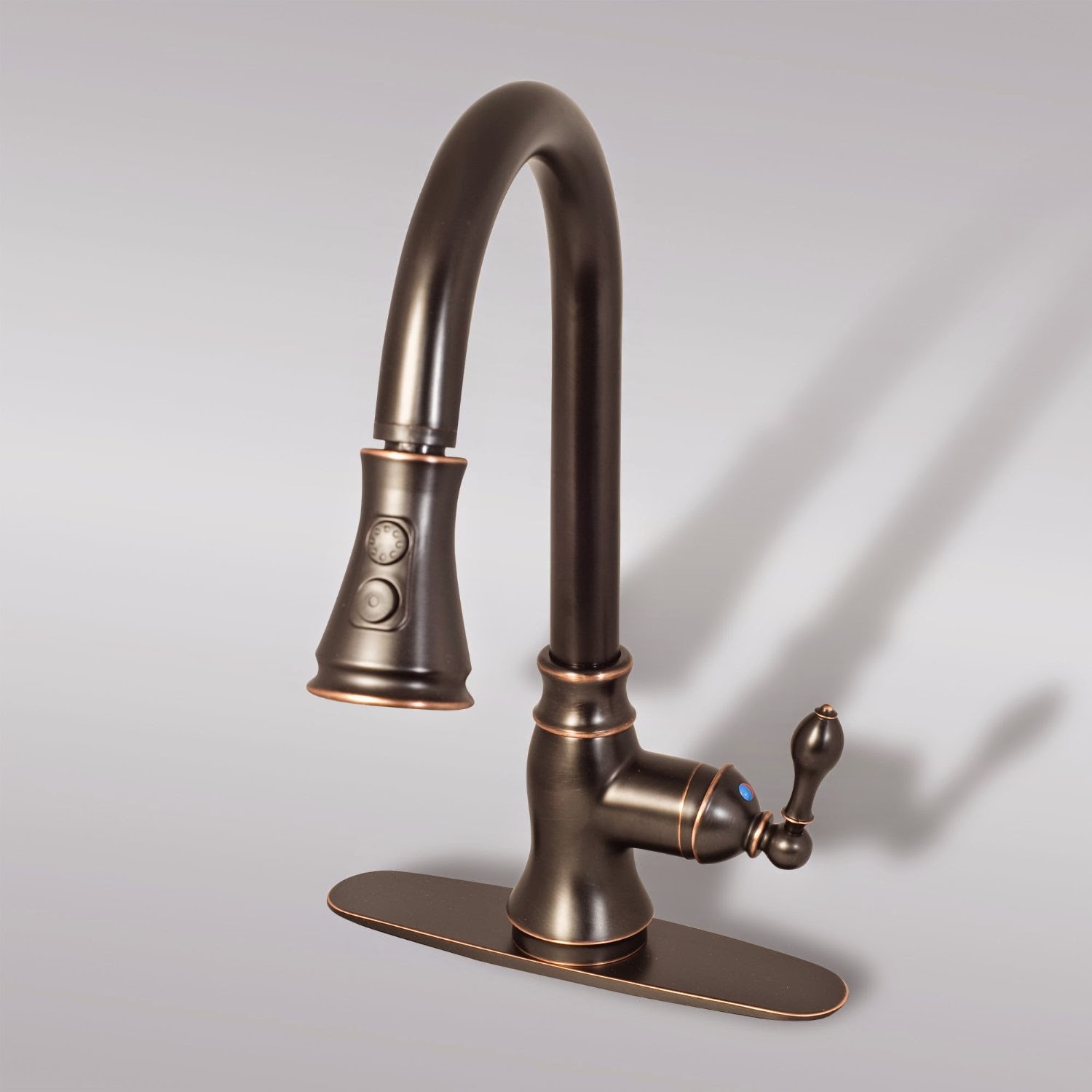Oil Rubbed Bronze Kitchen Sink Faucet Led Pull Down Sprayer Mixer Tap Cover Home Faucets Garden Faucet Home Plumbing Fixtures Garden Faucet