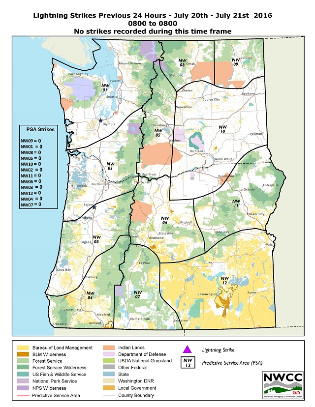 Northwest Interagency Coordination Center 7/21/2016 Oregon