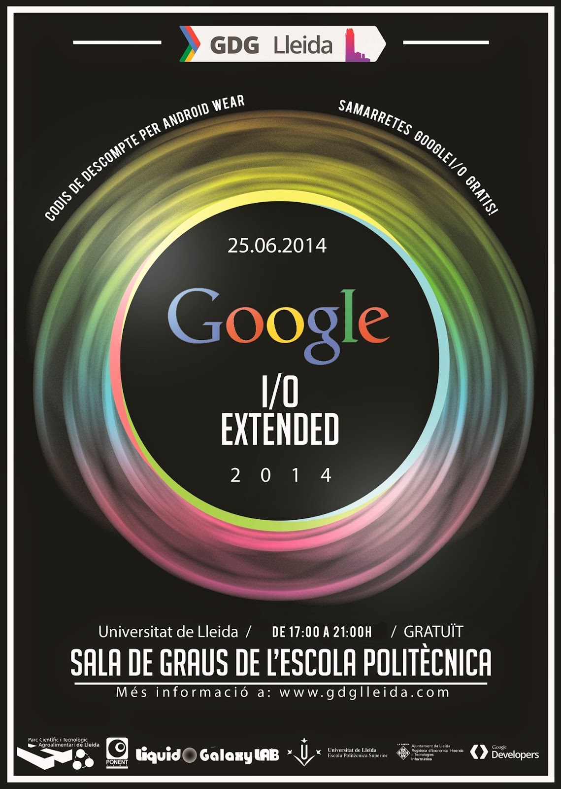 Parece ser que vamos a regalar vales descuento de #AndroidWear y camisetas en el Google I/O Extended de #Lleida