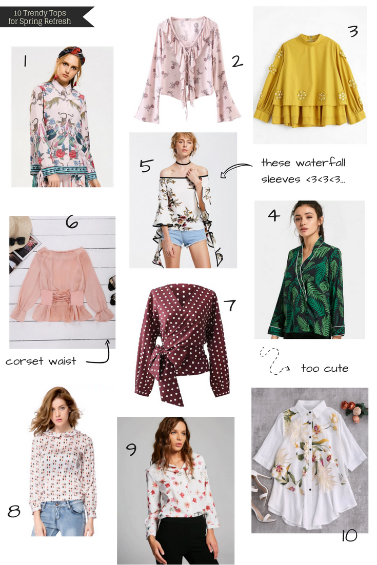 trendy tops 2018