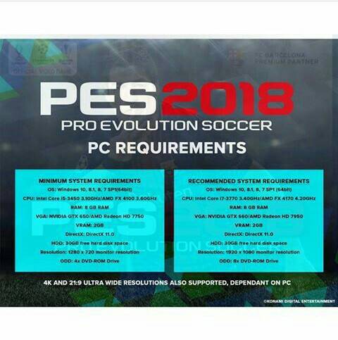 Pro Evolution Soccer (PES) 2018