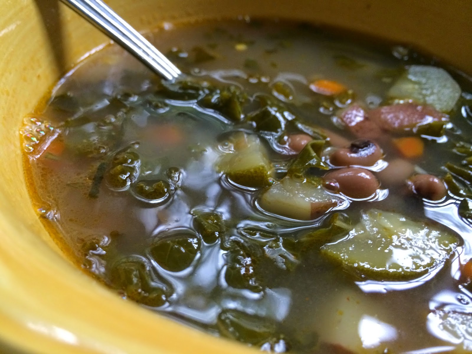 sing.cook.laugh.live Kale and Black Eyed Pea Soup