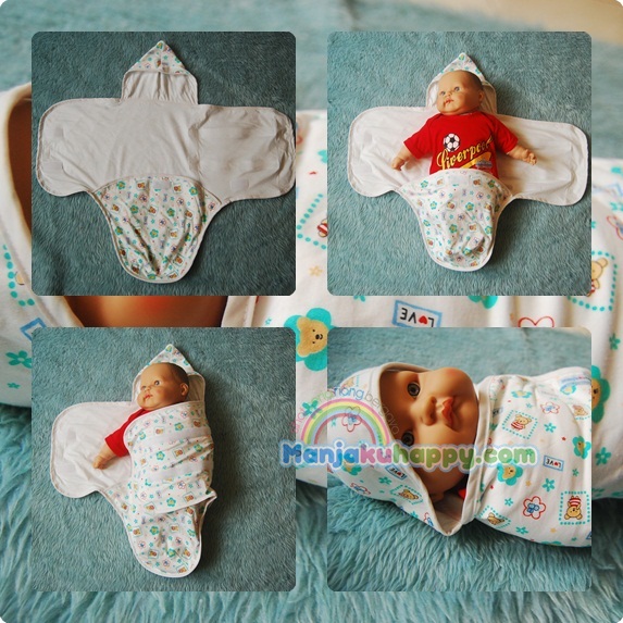 ManjakuhappySihat,ceria,riang,bergaya Terbaru!! Printed Baby Swaddle