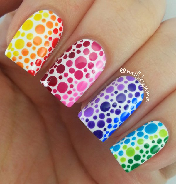 20+ Stylish Rainbow Nail Art Ideas