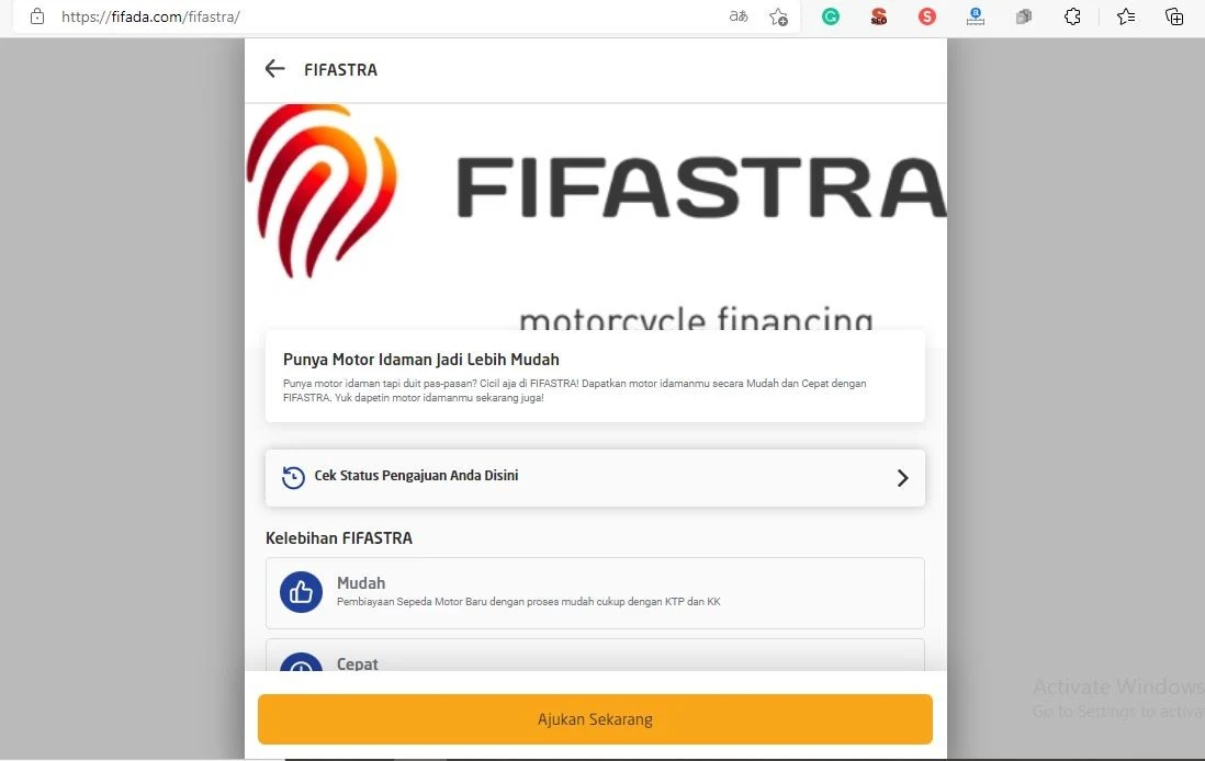 Cara Mengajukan Kredit Motor di FIF Update Terbaru