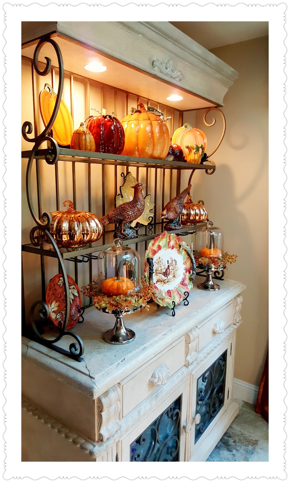 Autumn Inspired Bakers Rack Life and Linda
